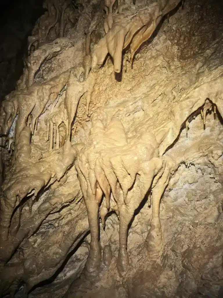 Stalactites dans la grotte des Baumettes à SuperDévoluy